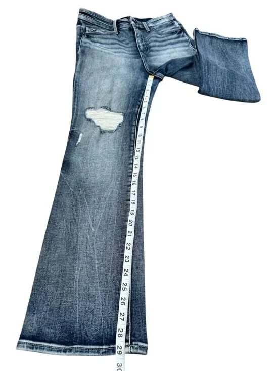 BKE Buckle Black No.75 Bootcut Jeans Yeadon Distressed Stretch 27x30 Y2K - Picture 8 of 13